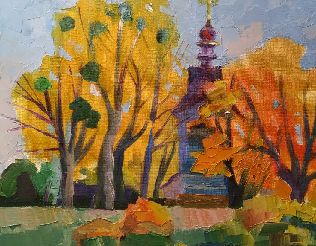 Oil painting Bell tower Nina L - 7