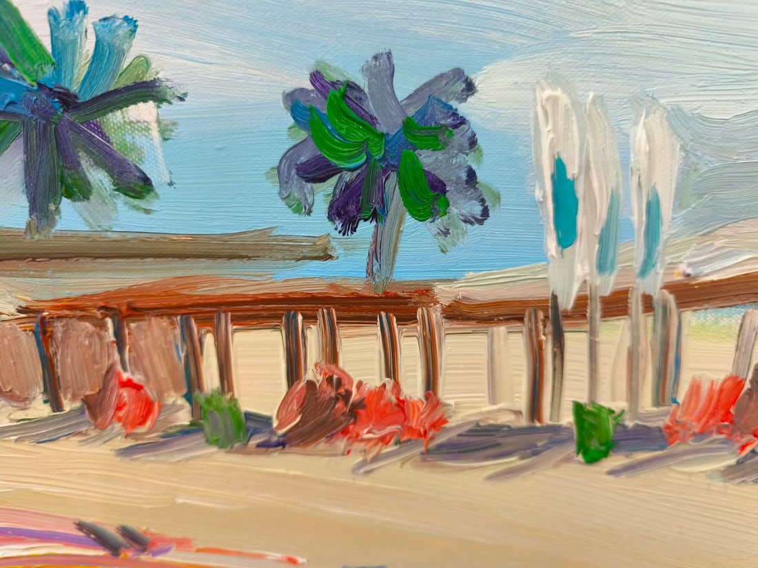 Oil painting Atlit Beach Nina L - 7