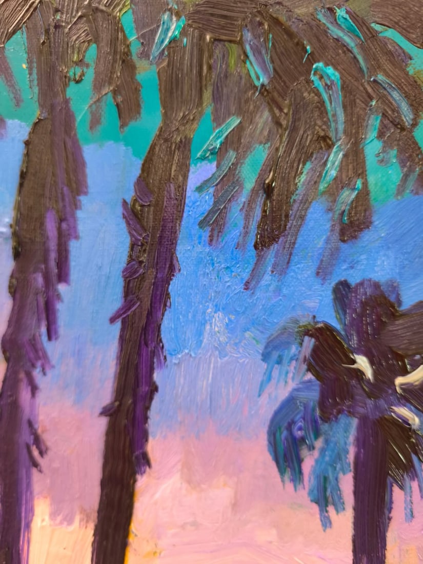 Oil painting Town of Roche Pina Nina L - 2