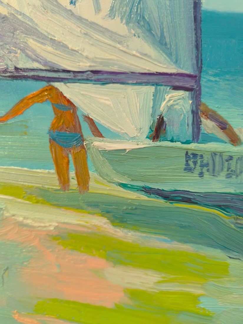 Oil painting Access to the sea Nina L - 2
