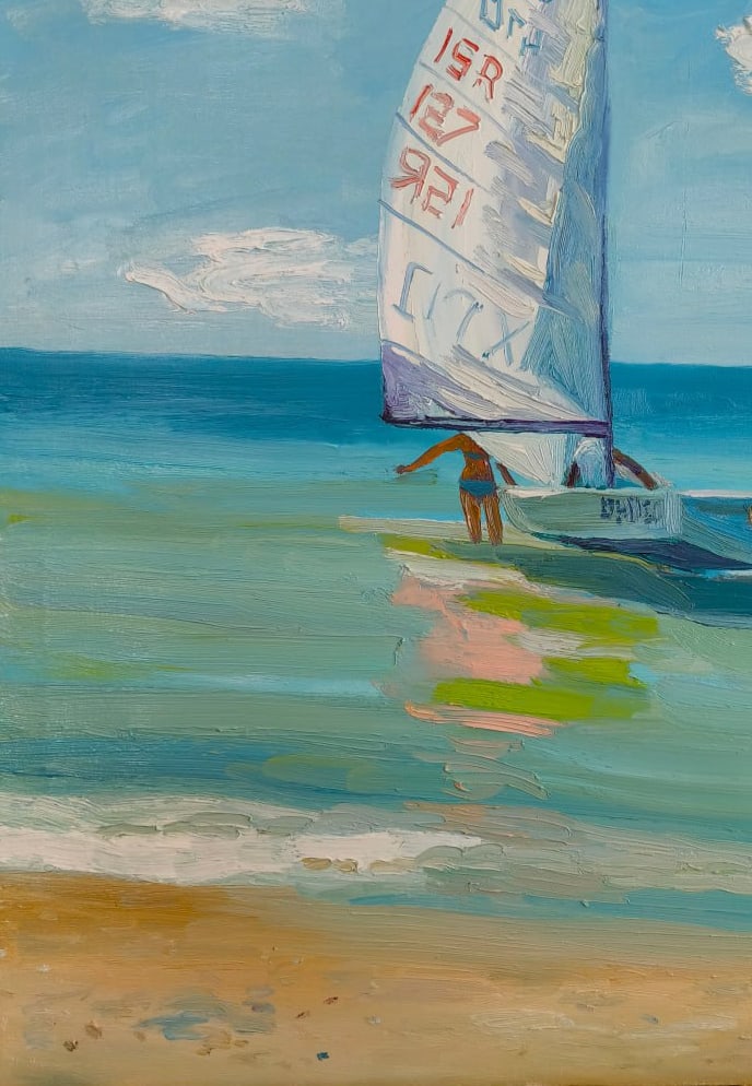 Oil painting Access to the sea Nina L - 7