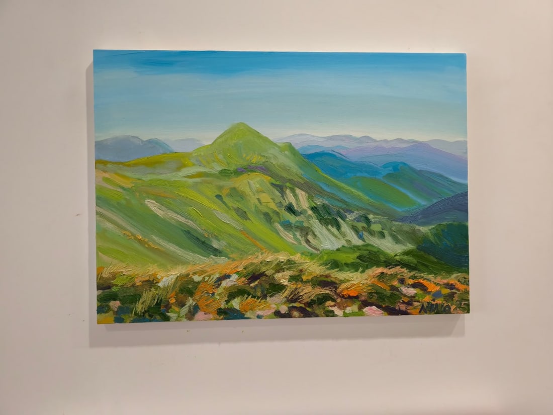 Landscape Oil painting Mountain Nina L - 2