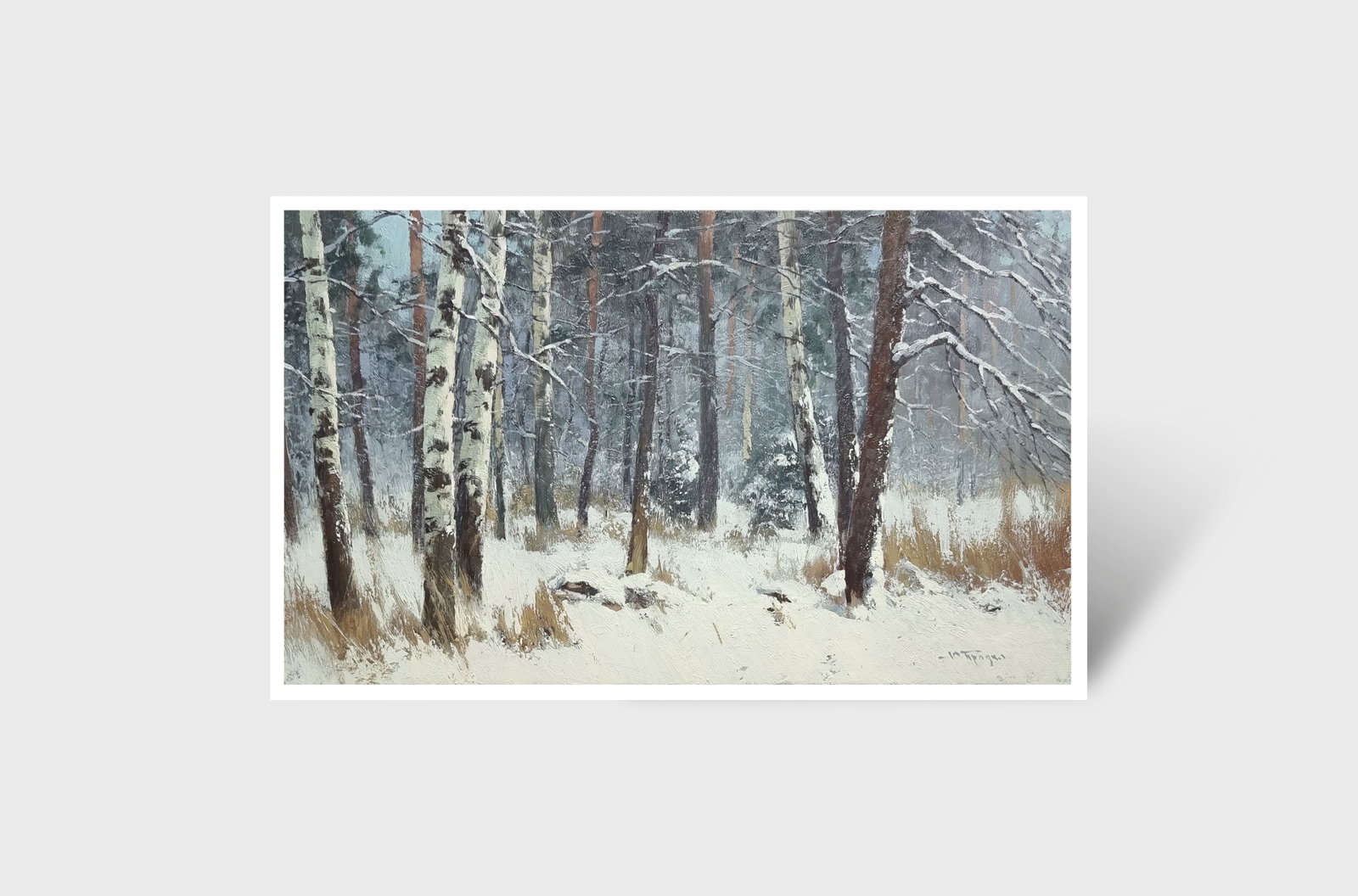 Oil painting It's snowing Ukrainian painter - 2