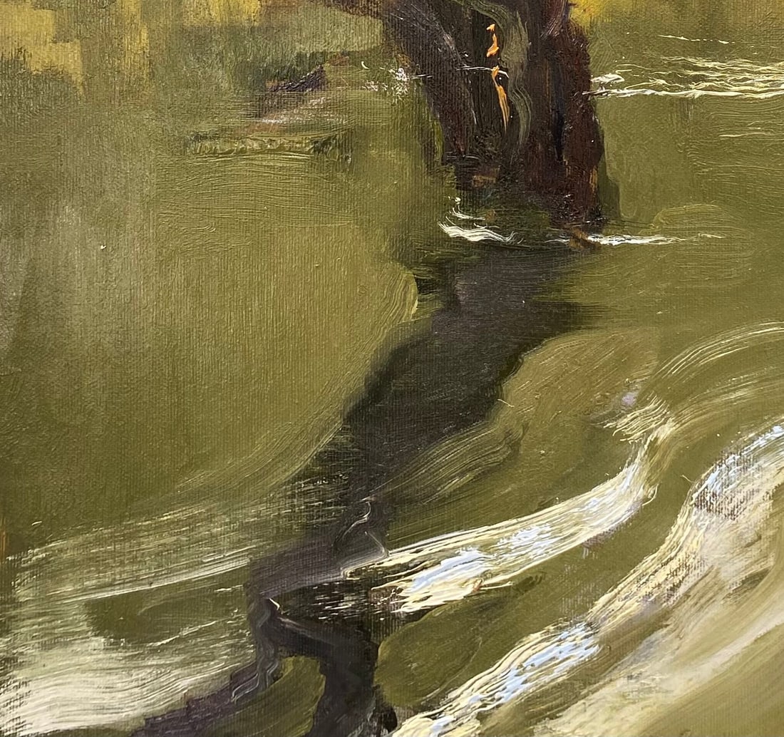 Oil painting Tree in the lake Yulia D. - 7
