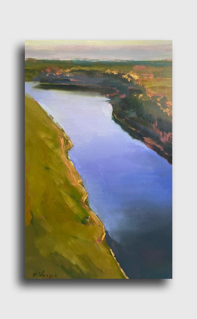 Oil painting Mountain river Yulia D. - 2