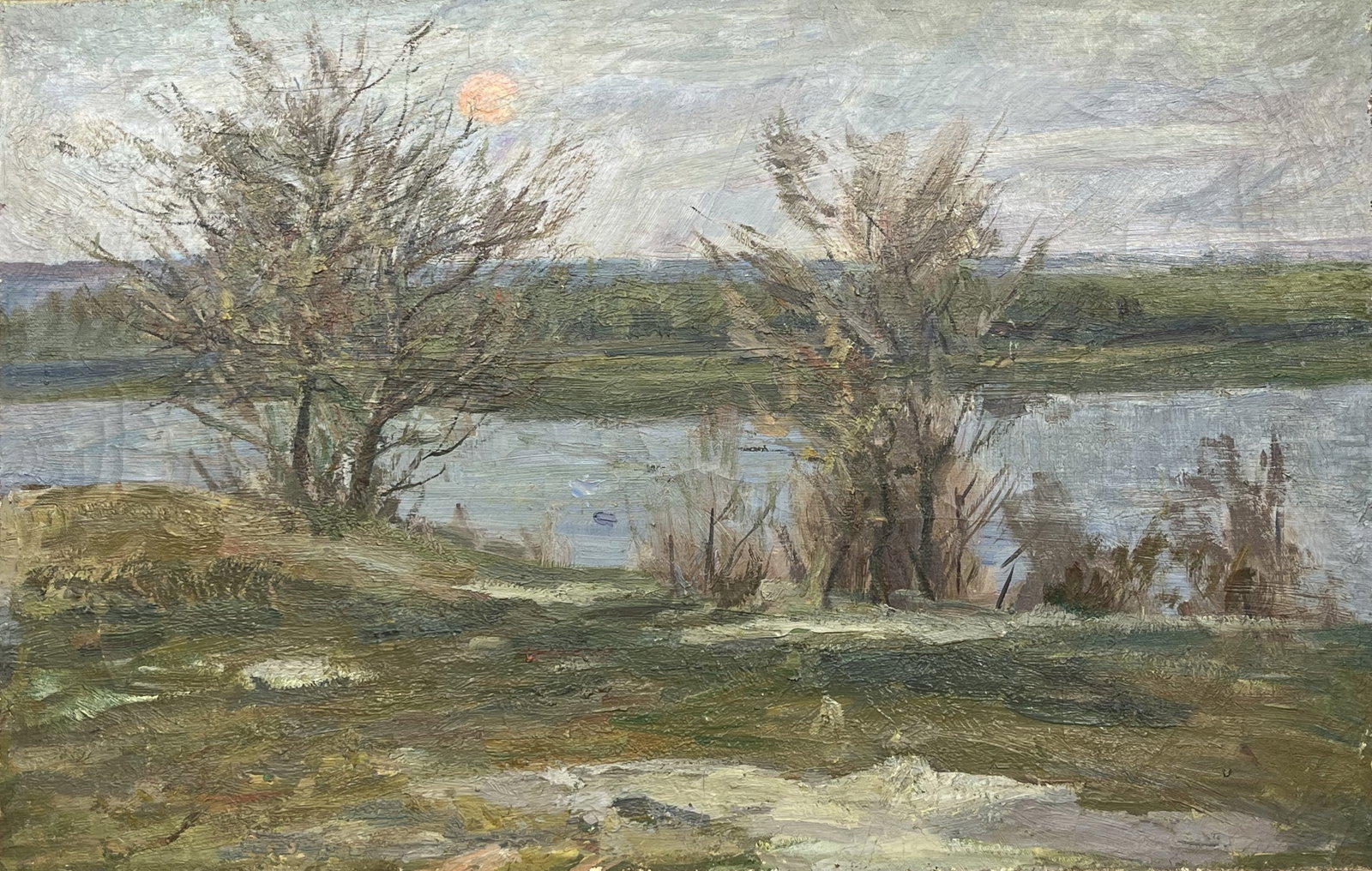 Oil painting Last snow Kogan-Shatz - 2