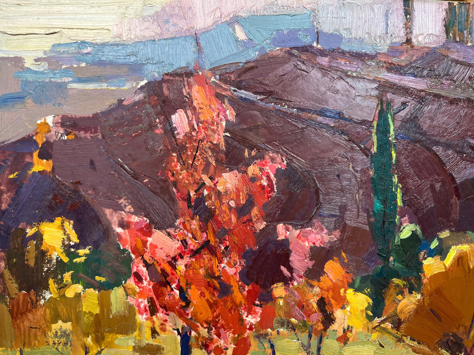 Oil painting Plowed fields Strelov A. - 2
