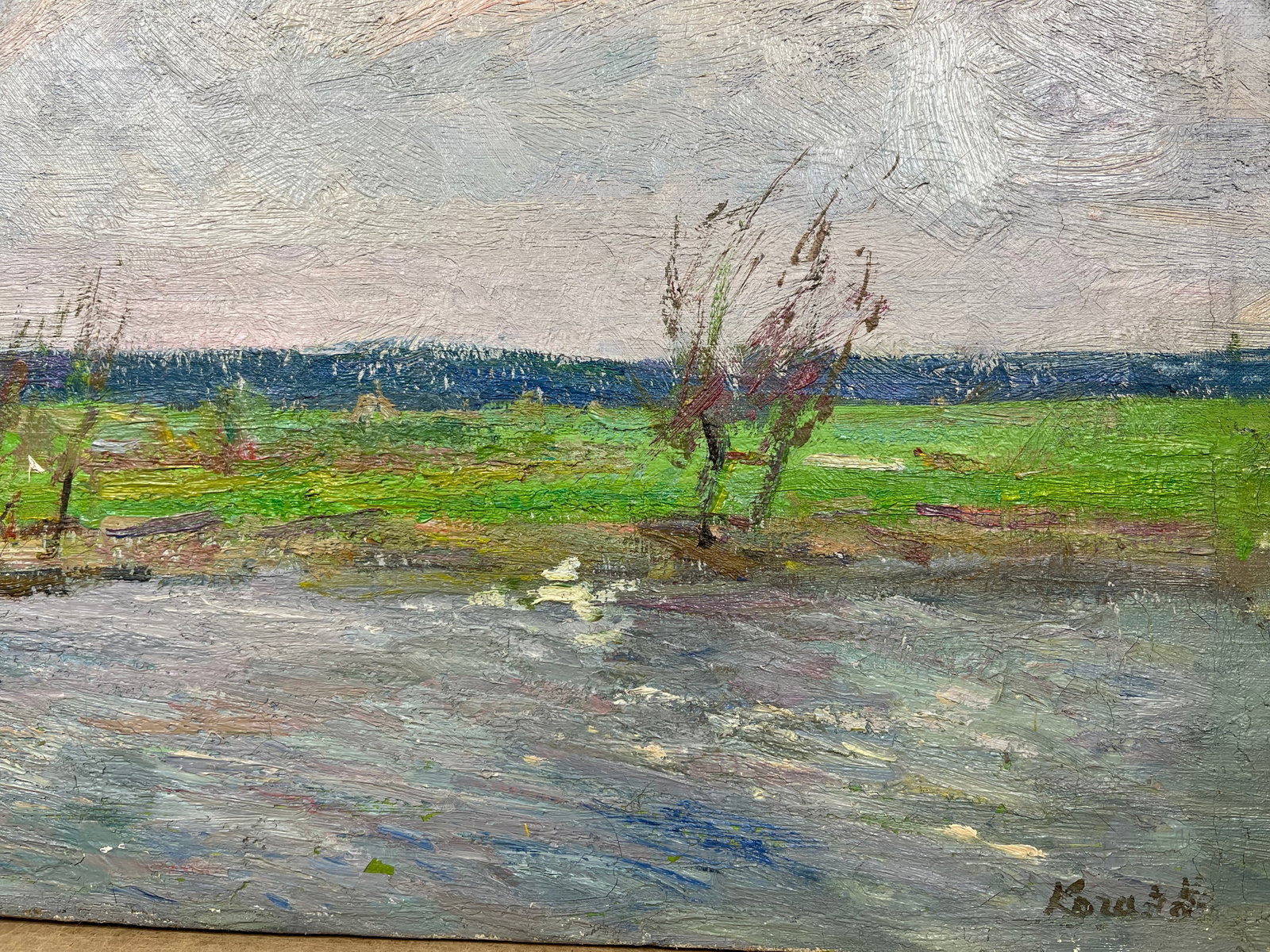 Oil painting Wind over the river Kogan-Shatz - 7