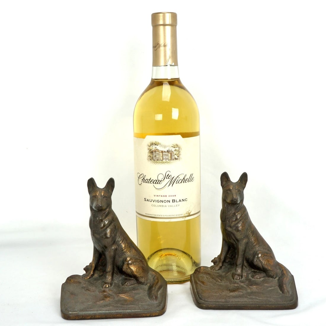 Pair of German Shepherd Bookends Cast Iron Circa 1925 - 2