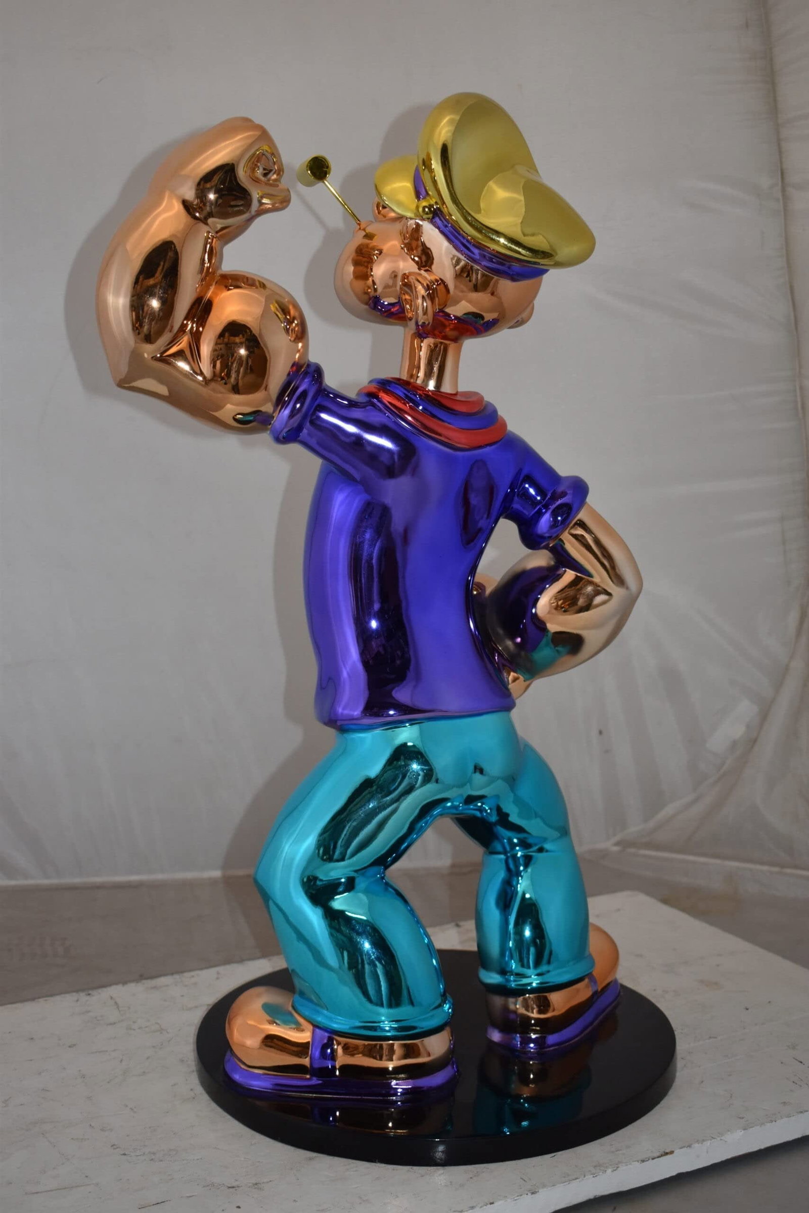 Popeye with Purple shirt Resin Statue Size: 18" x 16" x 31"H - 7
