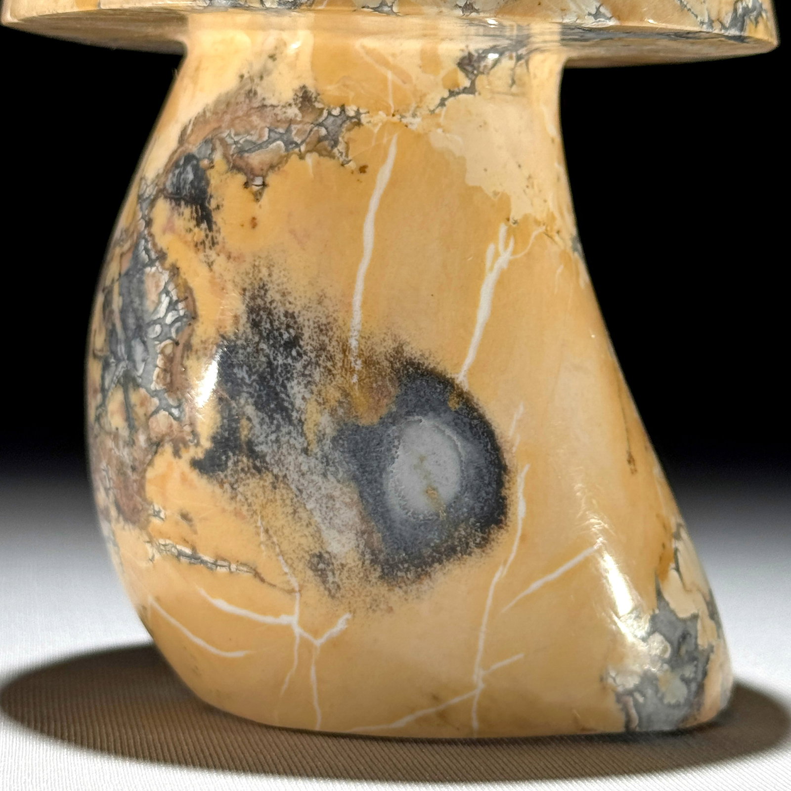 Stunning set of 3 crystallized Maligano Jasper mushrooms - 3