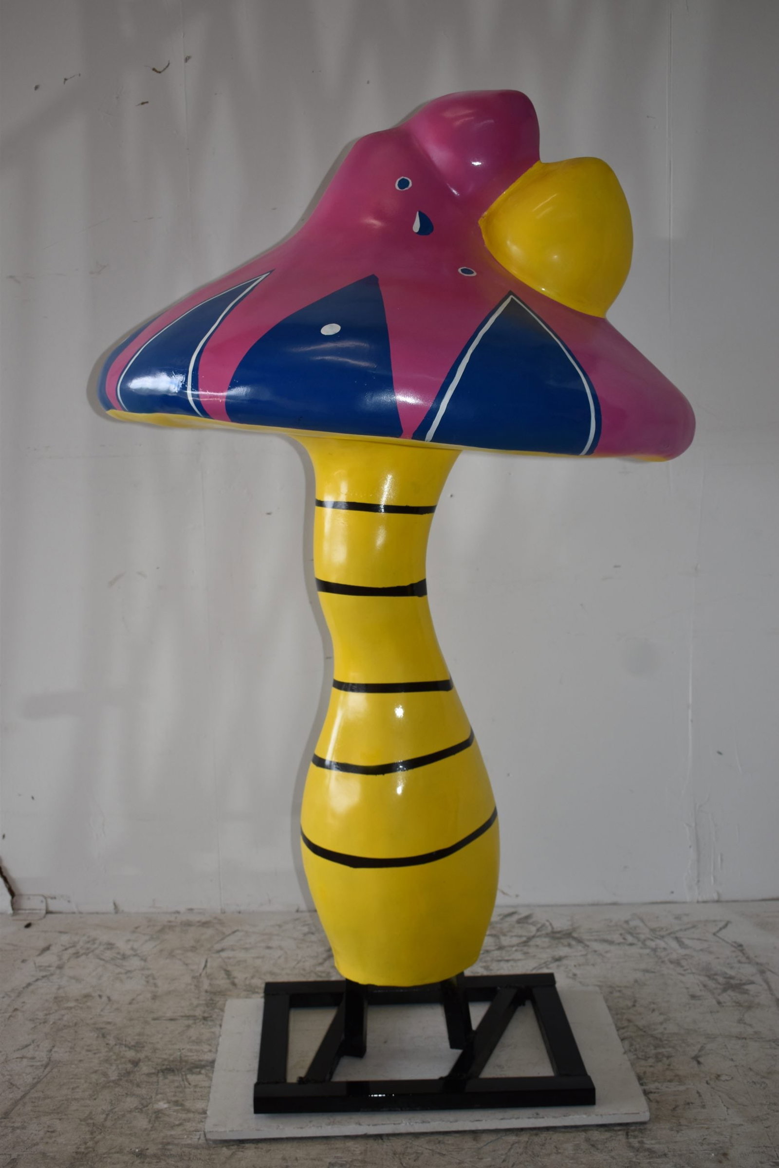 Happy Giant Mushroom Made of Resin for Outdoors Indoors Size: 43" x 43" x 68"H - 2
