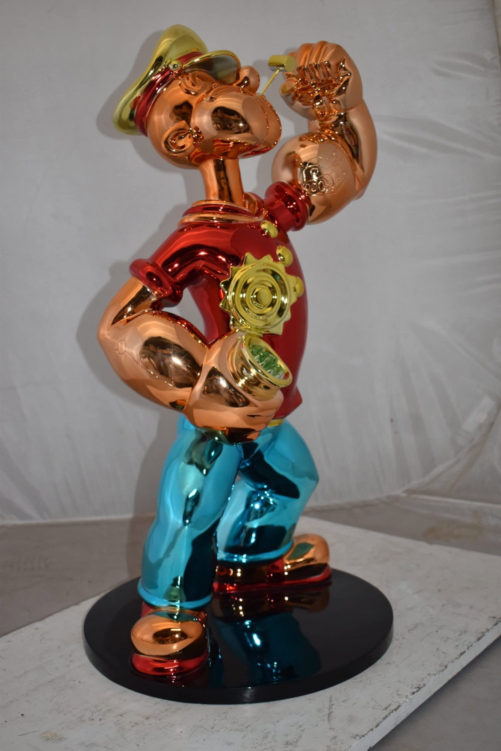 Popeye with Red shirt Resin Statue Size: 18" x 16" x 31"H - 6