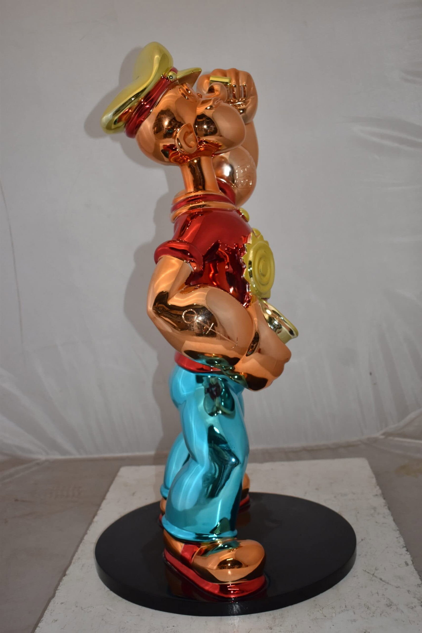 Popeye with Red shirt Resin Statue Size: 18" x 16" x 31"H - 7
