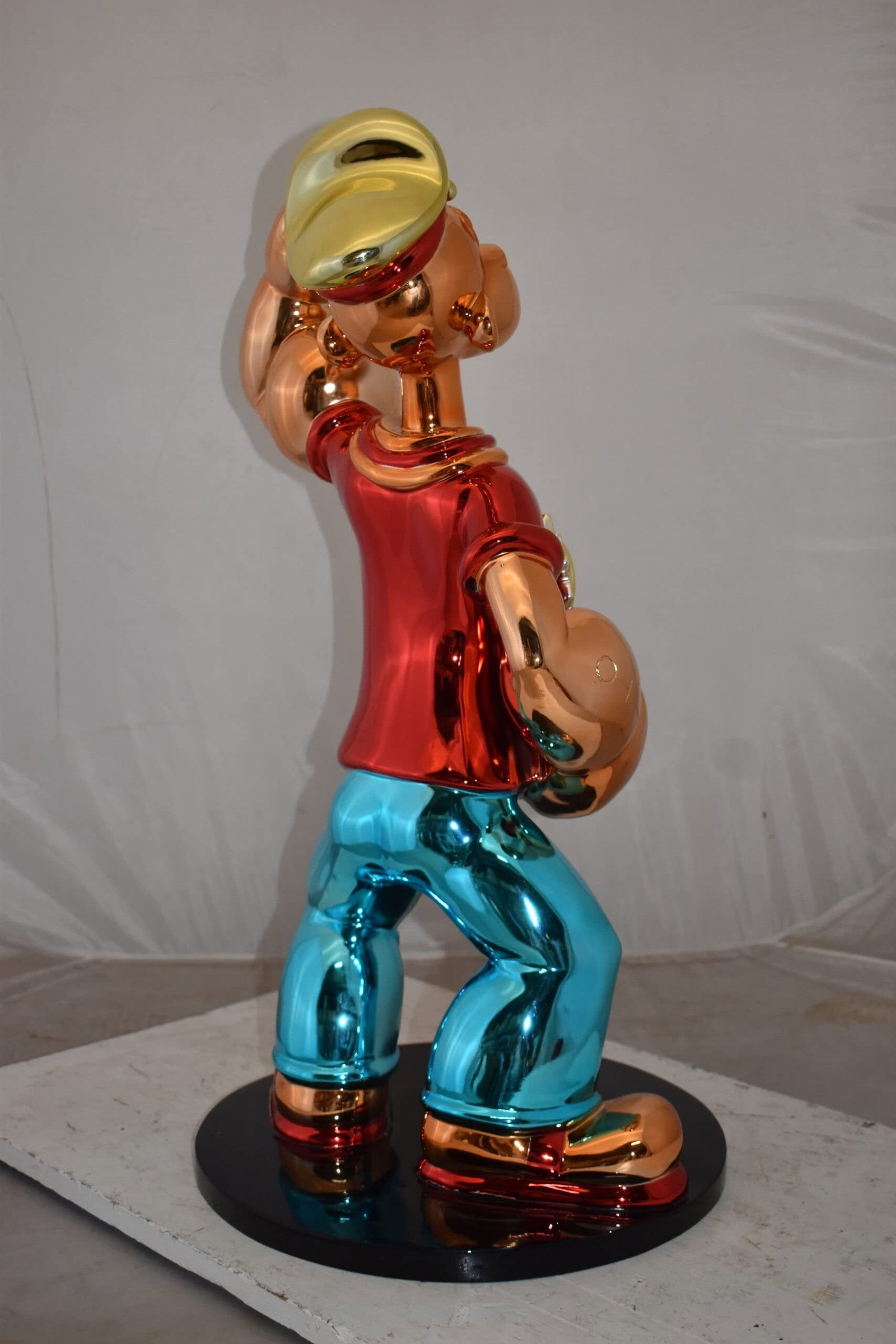 Popeye with Red shirt Resin Statue Size: 18" x 16" x 31"H - 8