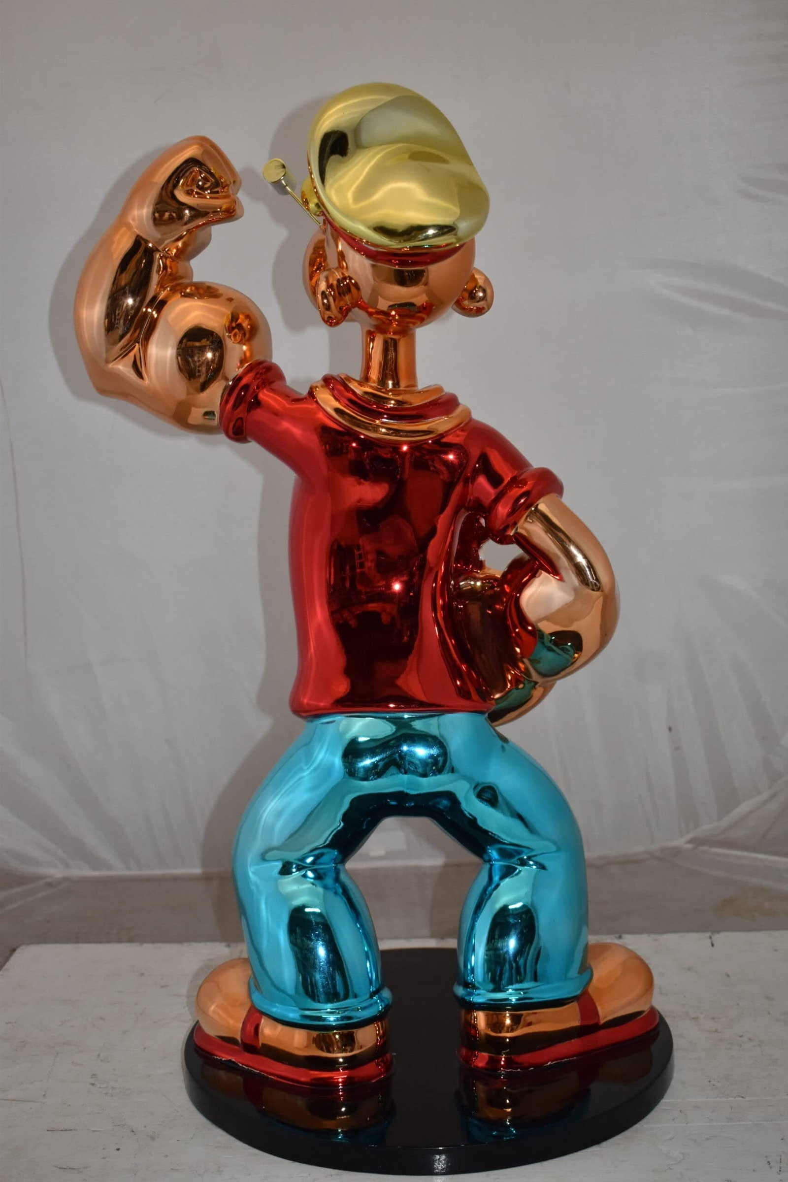 Popeye with Red shirt Resin Statue Size: 18" x 16" x 31"H - 9