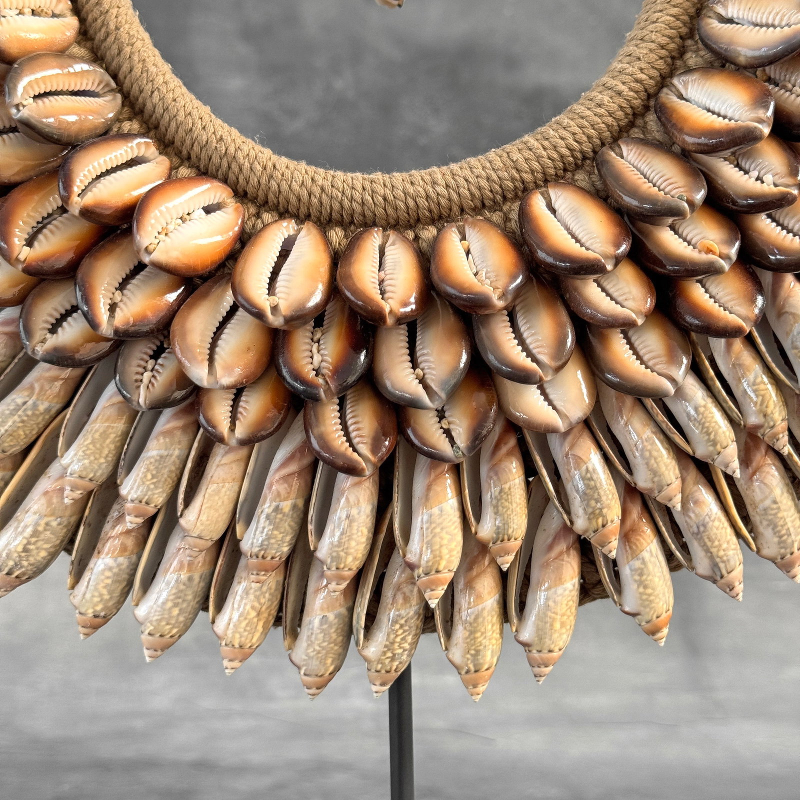 Decorative shell necklace on a custom stand - 7