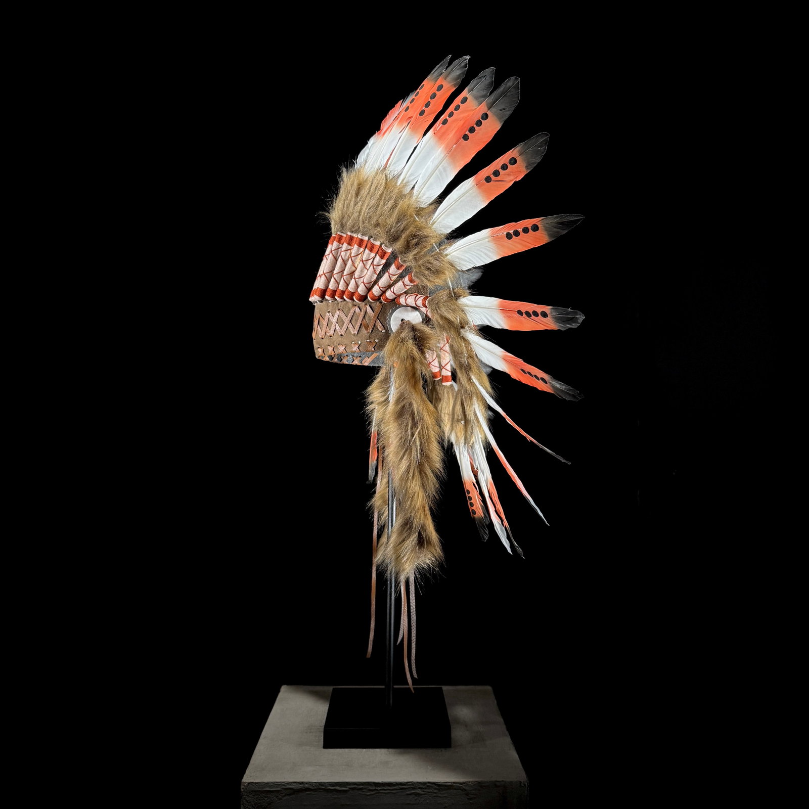 Beautiful remake of an Indian Headdress on a custom stand - 7