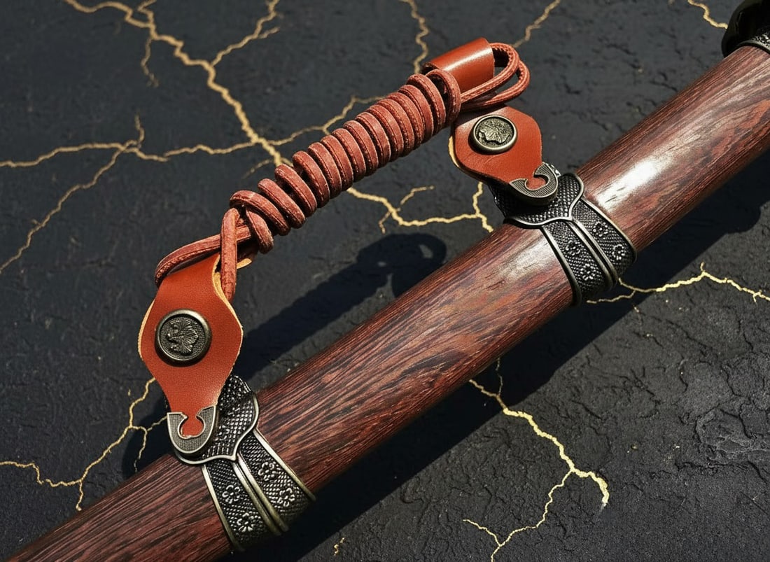 Hand Forged 1095 Steel Samurai Katana Rosewood Military Type 98 Sword - 7