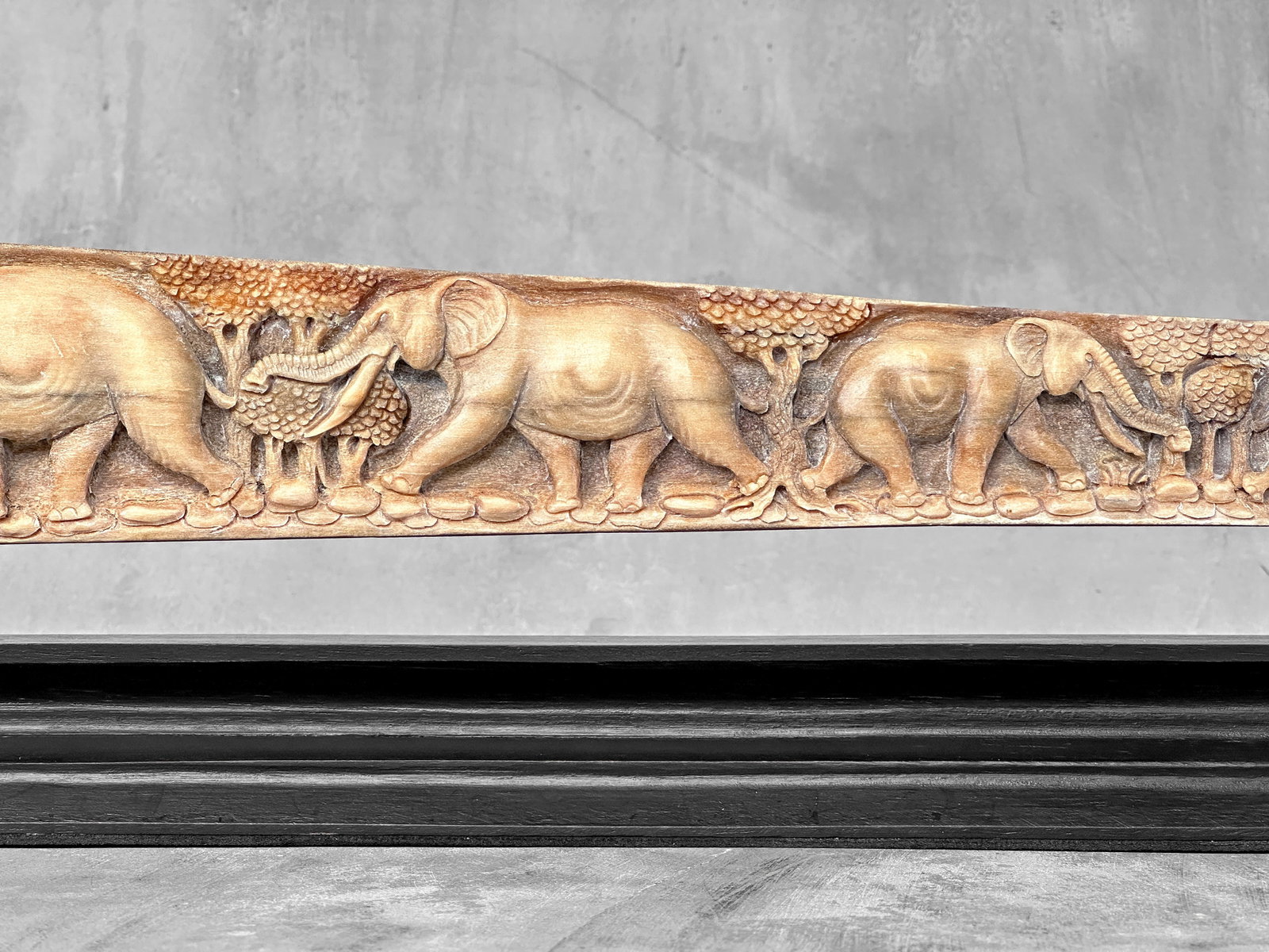 A stunning carved swordfish rostrum - Parade of Savannah elephants - 7