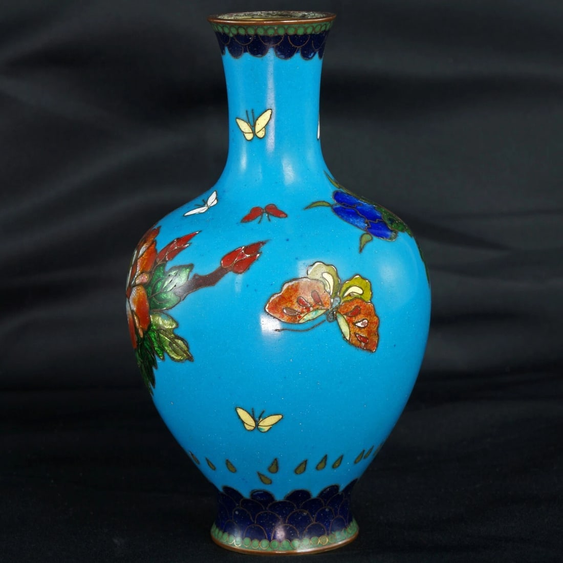 1920s Japanese Ginbari Floral Vase - 2