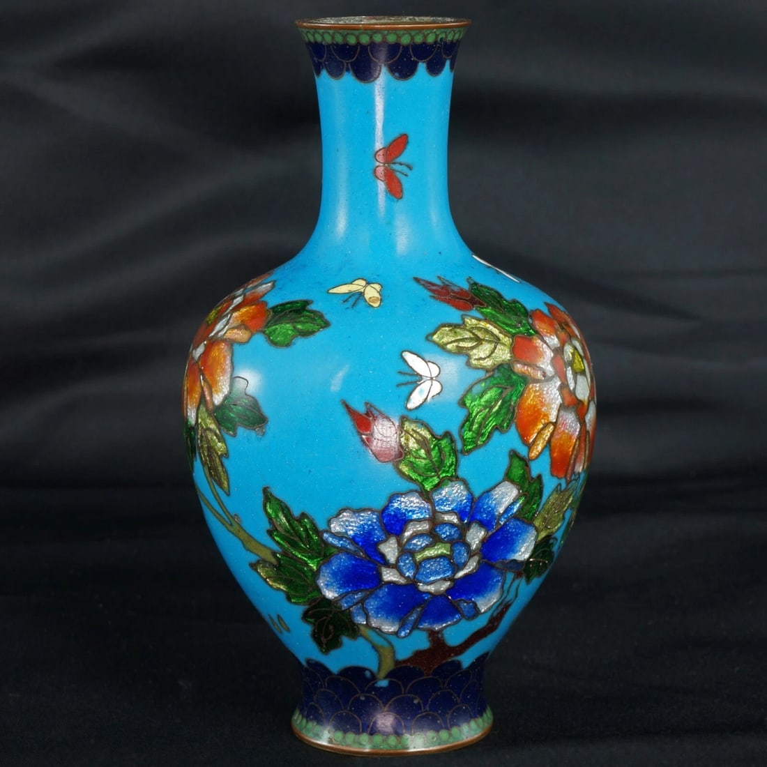 1920s Japanese Ginbari Floral Vase - 4