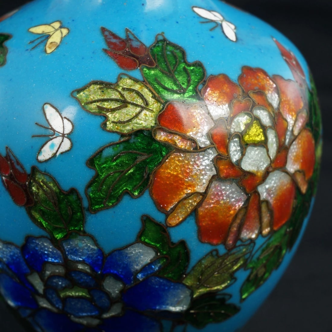 1920s Japanese Ginbari Floral Vase - 6