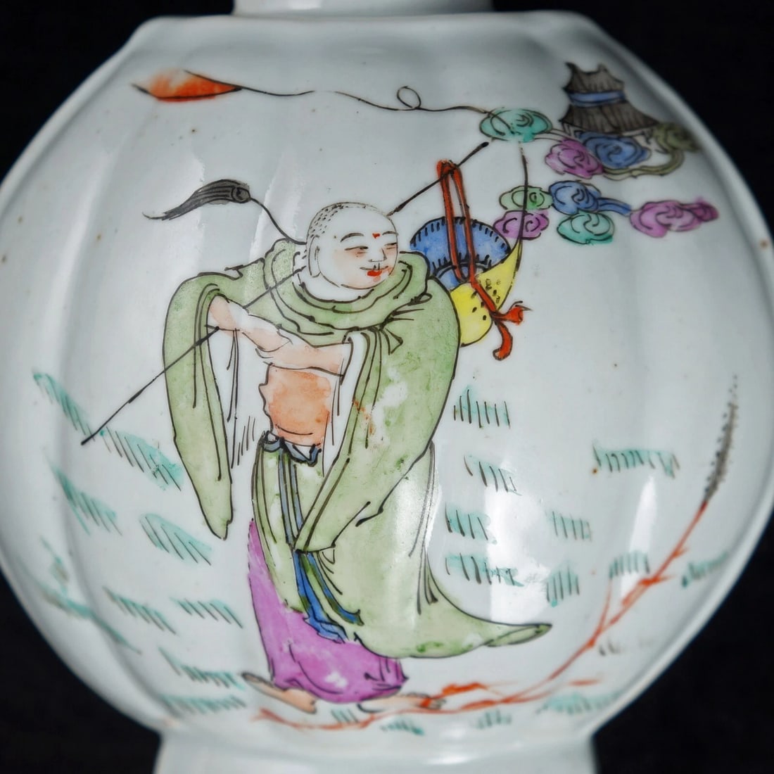 Chinese Polychrome Tea Caddy Hua Cha Gong Si Mark Republic Period - 4