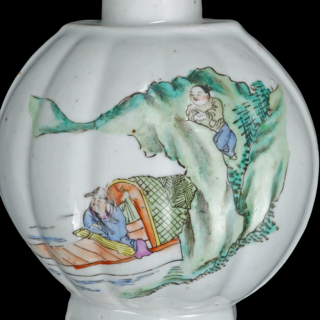 Chinese Polychrome Tea Caddy Hua Cha Gong Si Mark Republic Period - 5