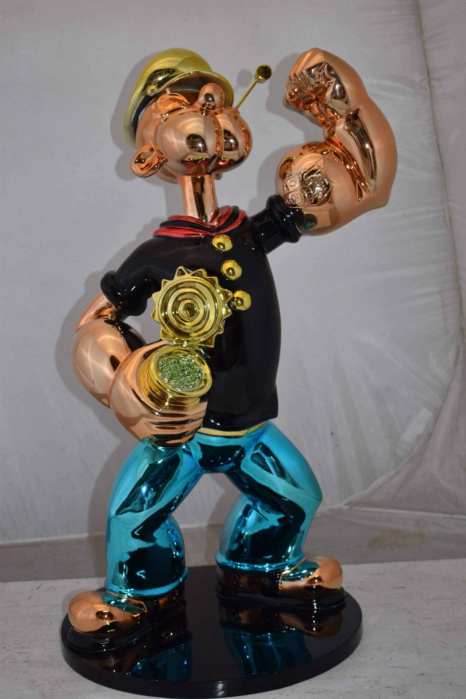 Popeye with Black shirt Resin Statue Size: 18" x 16" x 31"H - 2