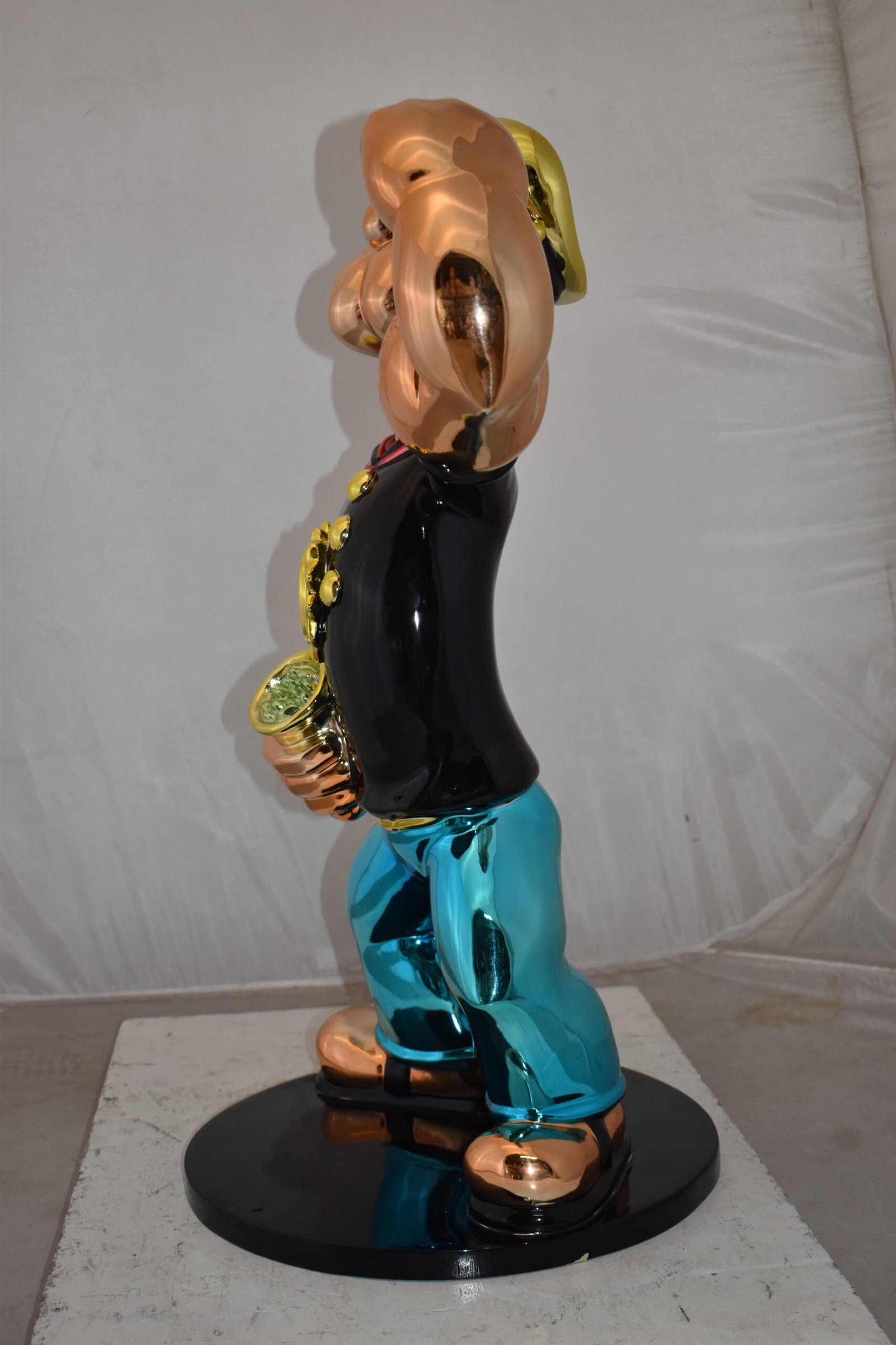 Popeye with Black shirt Resin Statue Size: 18" x 16" x 31"H - 7