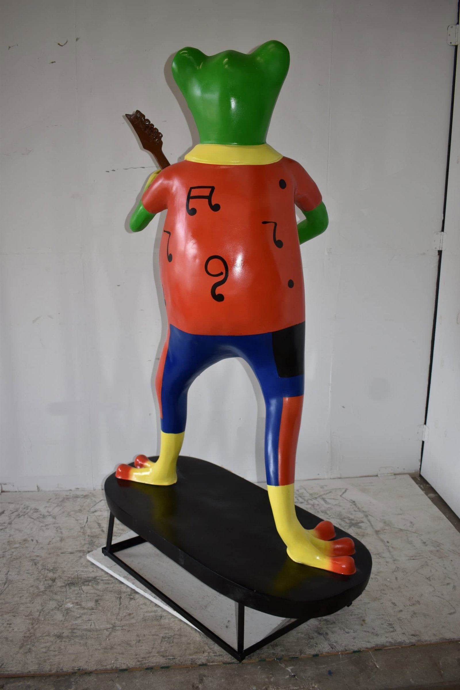Giant Happy Frog Playing the Guitar Good for Outdoors Size: 46" x 28" x 70"H - 3