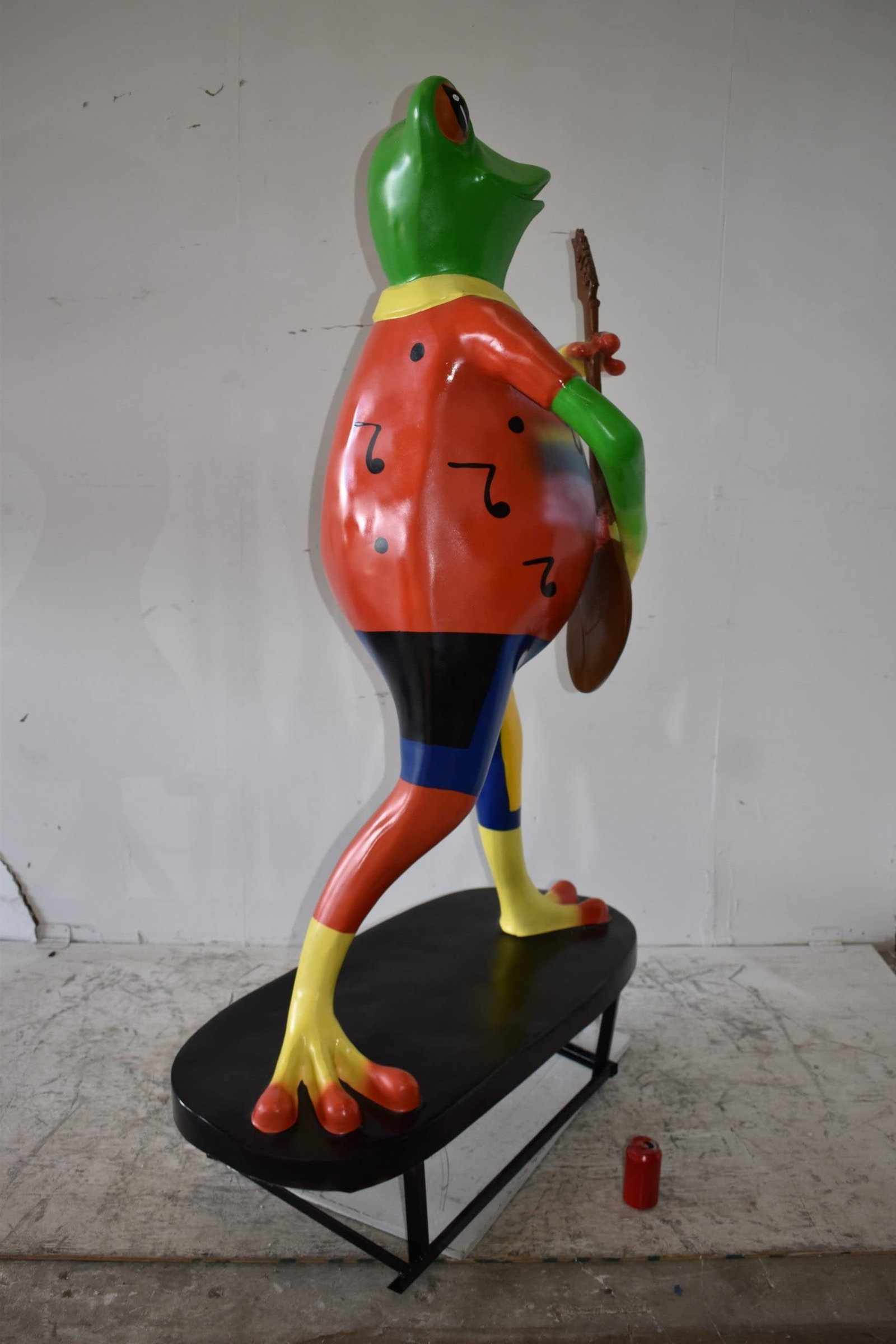 Giant Happy Frog Playing the Guitar Good for Outdoors Size: 46" x 28" x 70"H - 7