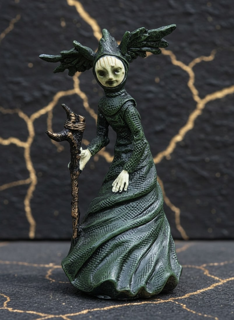 6" Mystical Forest Witch Figurine Enchanted Garden Wicked Statue Polyresin: Title:6" Mystical Forest Witch Figurine Enchanted Garden Wicked Statue Polyresin Description:This Wicked Witch of the forest figurine is a decorative piece suitable for both indoor and outdoor