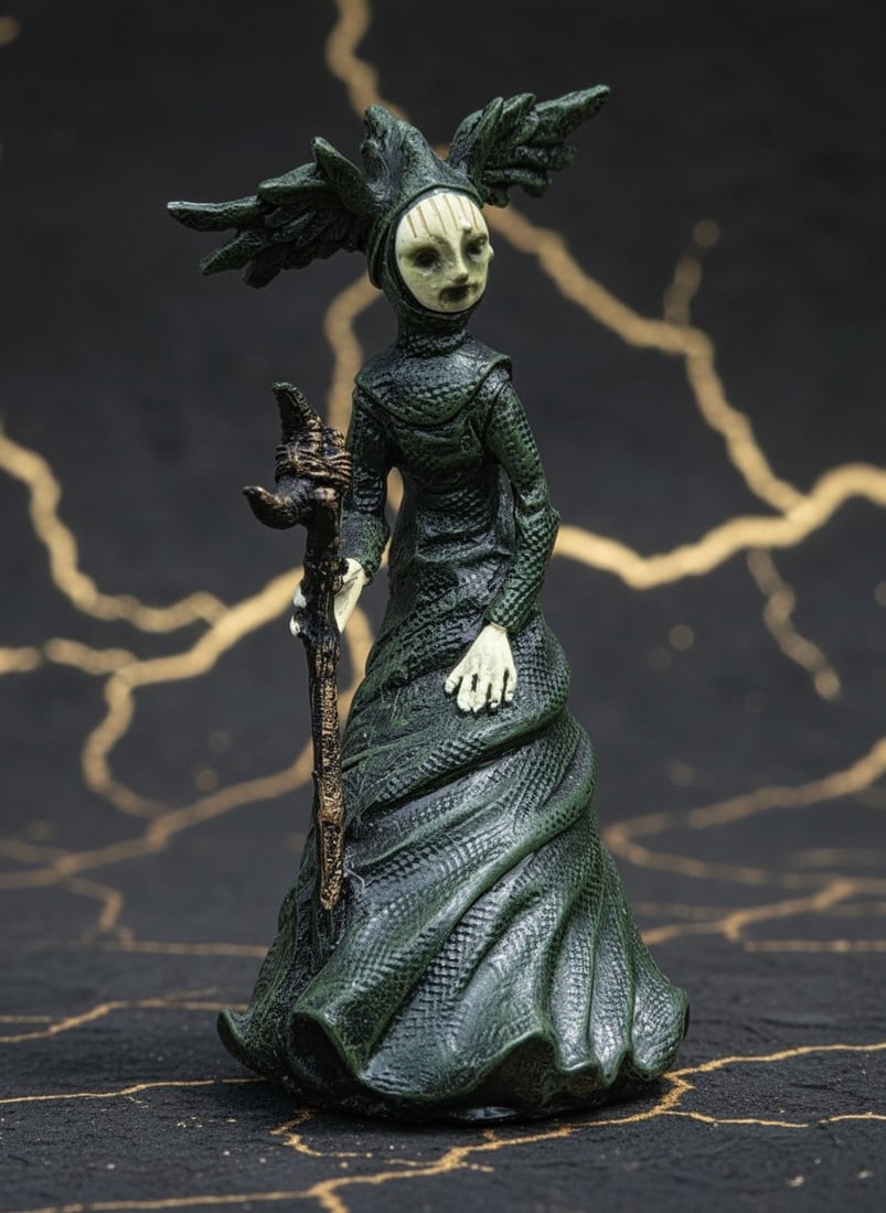 6" Mystical Forest Witch Figurine Enchanted Garden Wicked Statue Polyresin - 3