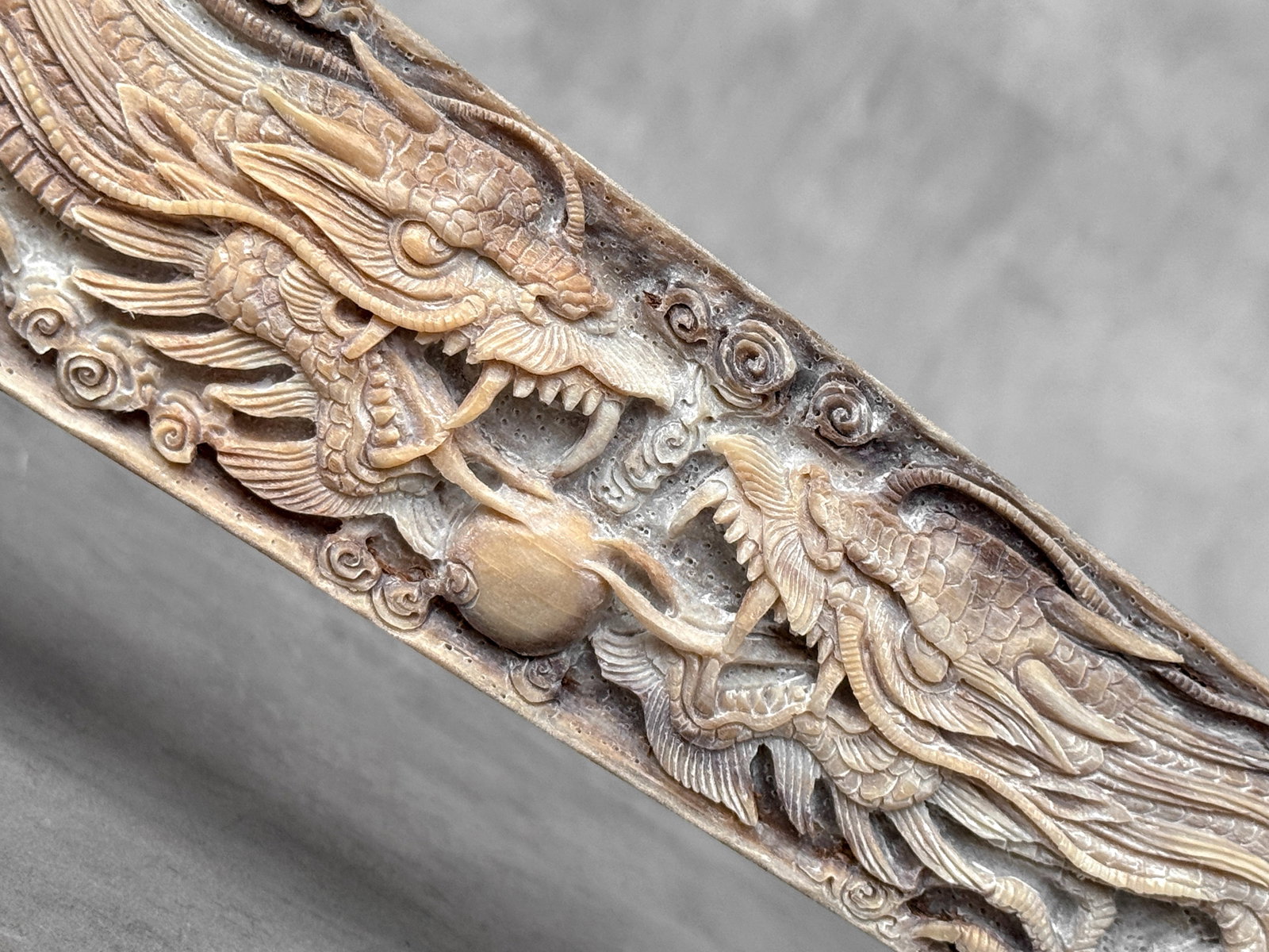 Extra large carved swordfish - Double Dragon motif - 3