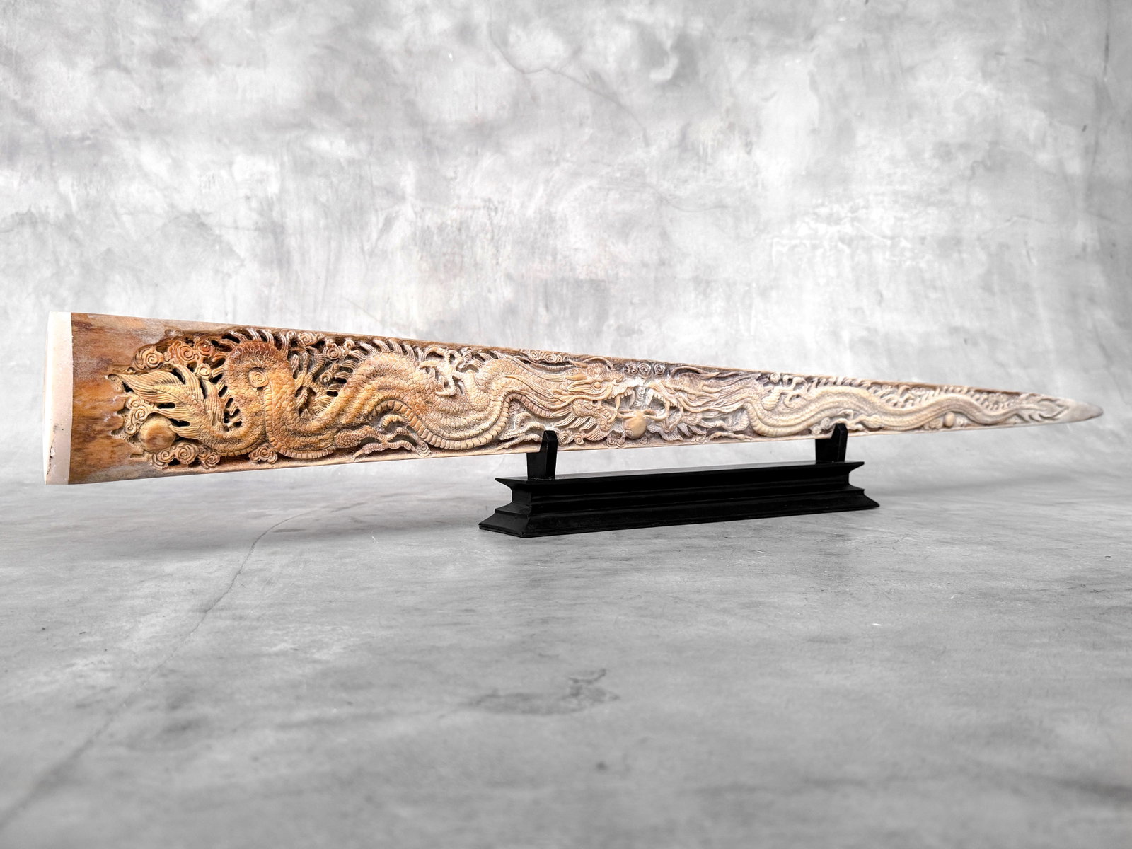 Extra large carved swordfish - Double Dragon motif - 4