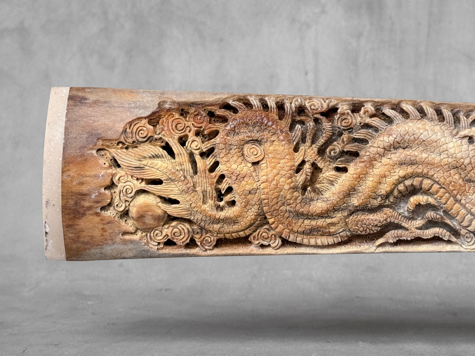 Extra large carved swordfish - Double Dragon motif - 5