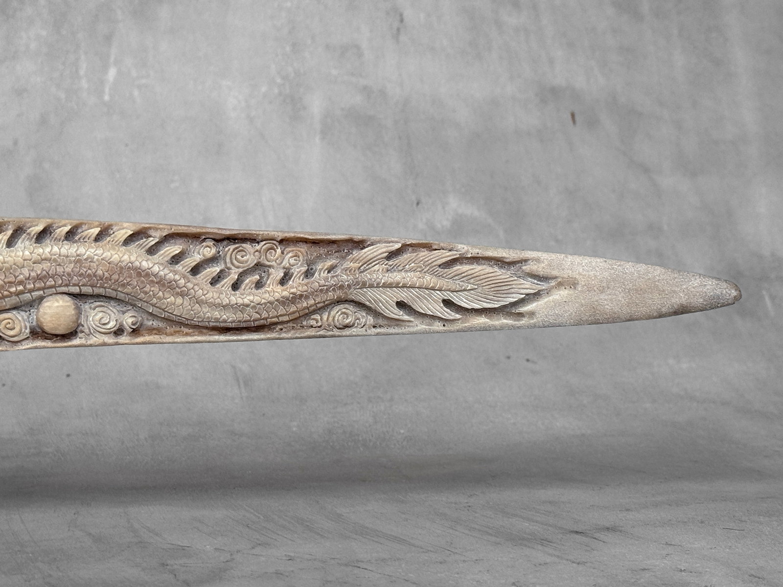 Extra large carved swordfish - Double Dragon motif - 9