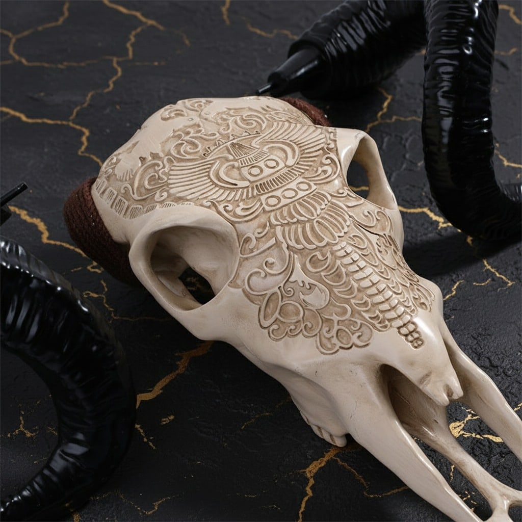 Rustic Steer Cow Skull Wall Decor Corner Mounted Bull Head Ornament - 3