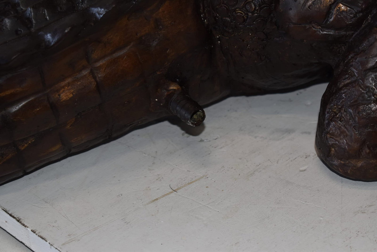 Large Crocodile Looking for His Prey Bronze Fountain Size: 78" x 24" x 14"H - 9