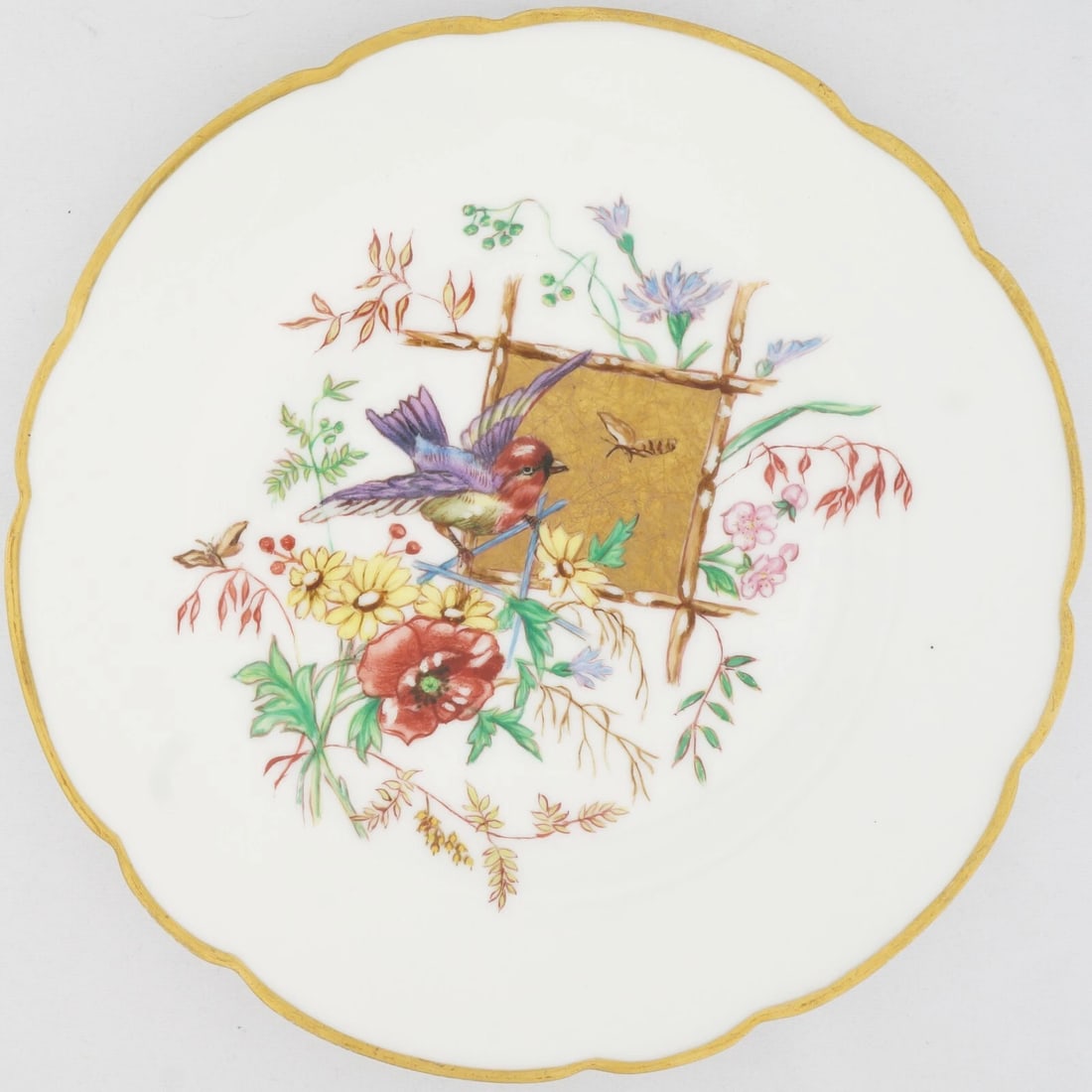 Five Haviland Limoges Cabinet Plates Birds c 1877 - 4