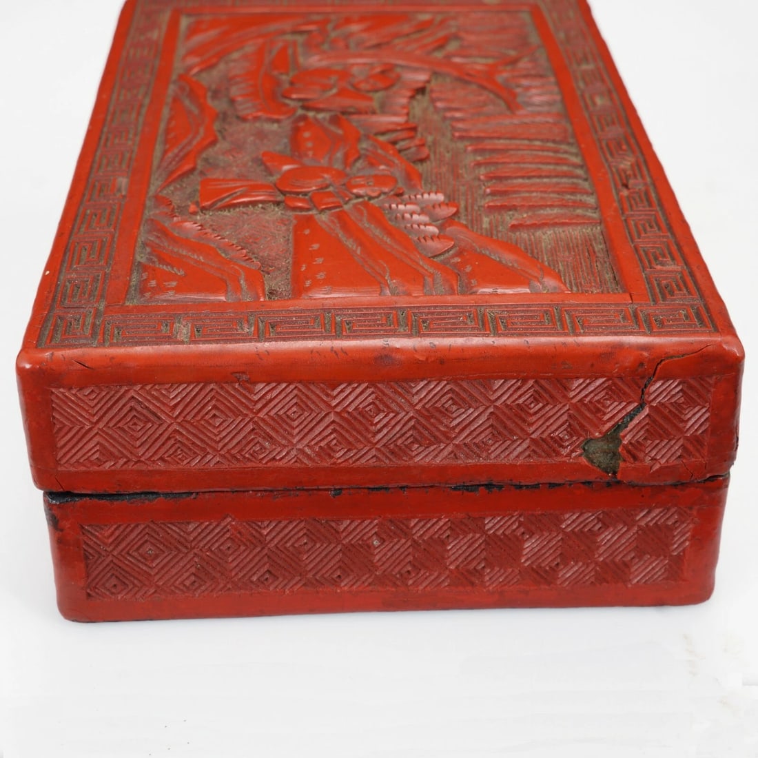 Chinese Cinnabar Lacquer Box 19th Century - 5