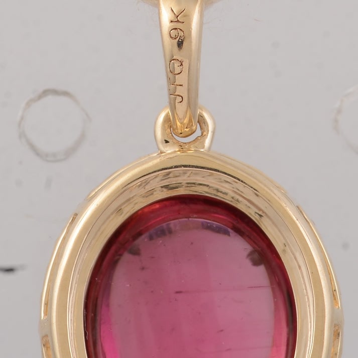 3.33 Ct Oval Tourmaline 9K Gold Pendant - 5