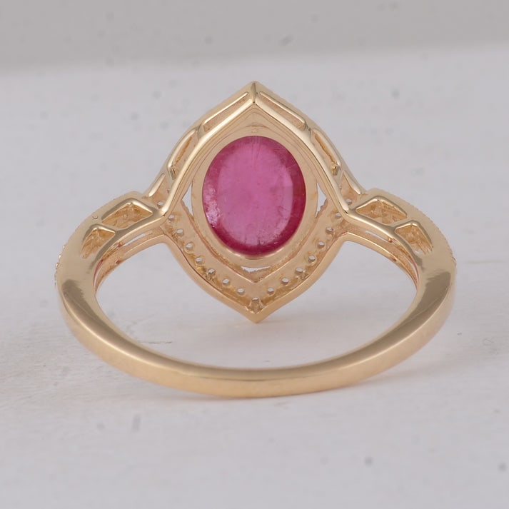 2.29 Ct Oval Tourmaline 9K Gold Ring - 3