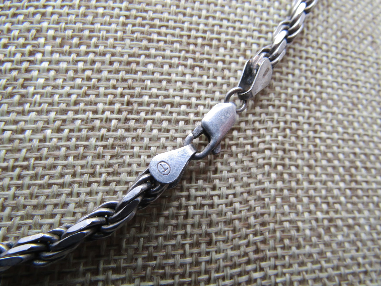 Vintage Sterling 4mm Rope Chain Necklace, 28", Signed T, Solid, 1980's, Unisex, - 4