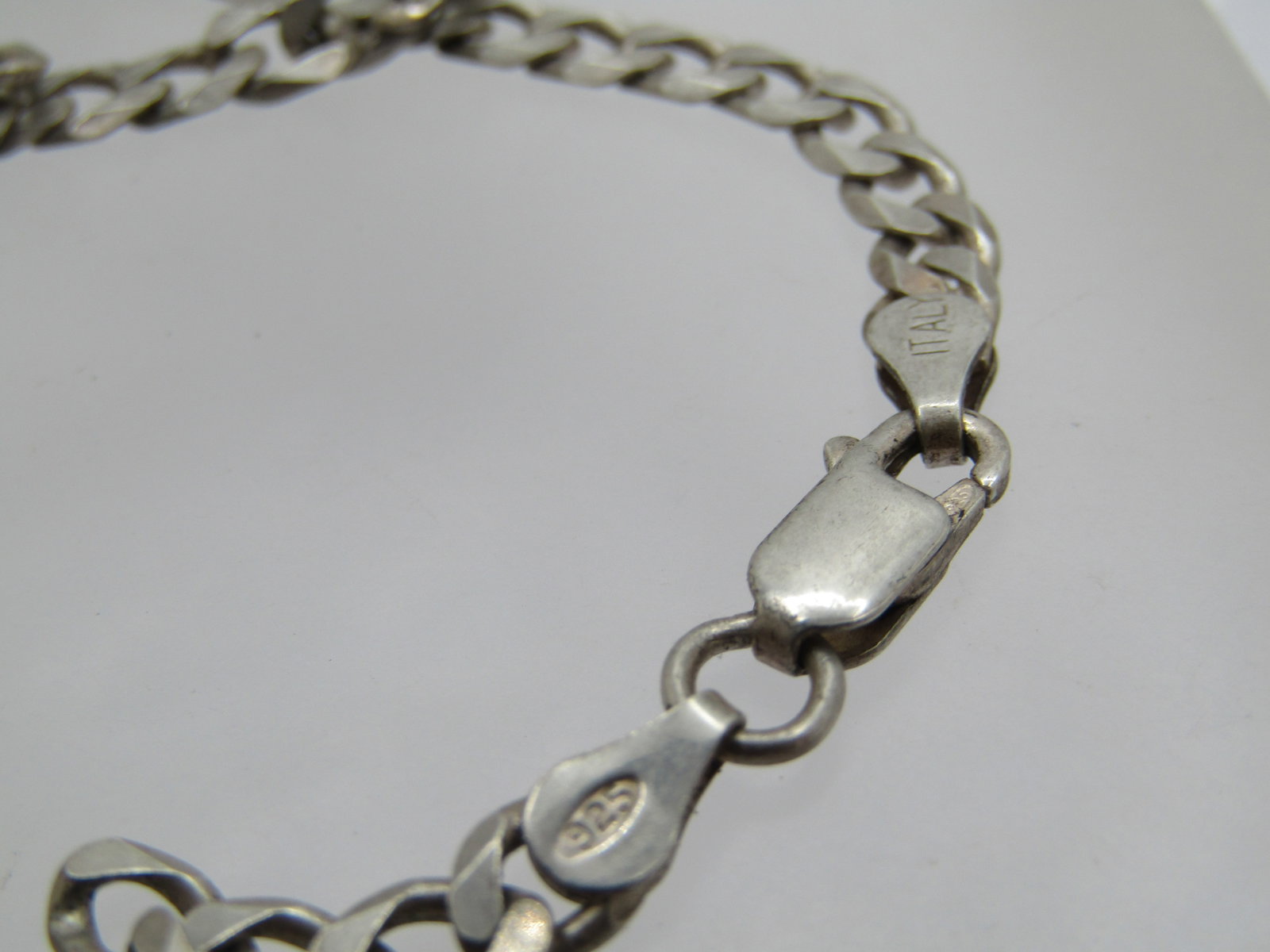 Vintage Sterling and Rhinestone Jesus Necklace, 28" - 6