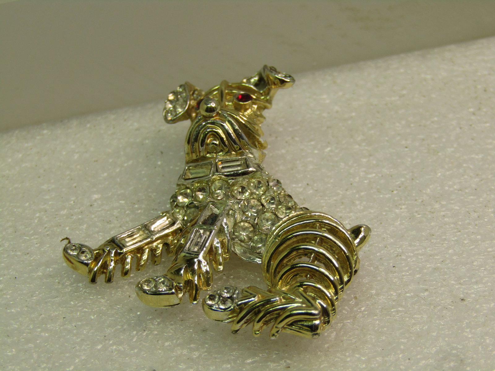 Vintage Weiss Rhinestone Dog Brooch, 1950's-1960's - 3