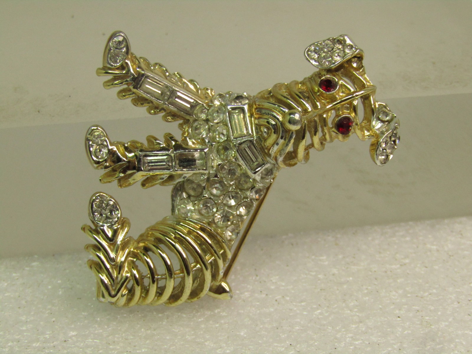 Vintage Weiss Rhinestone Dog Brooch, 1950's-1960's - 4