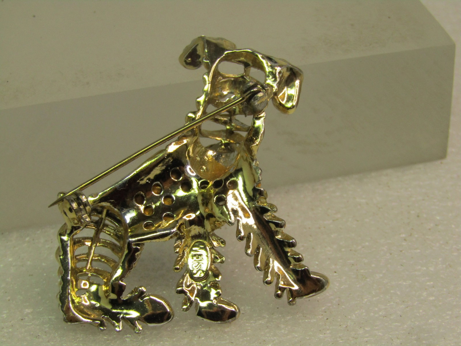 Vintage Weiss Rhinestone Dog Brooch, 1950's-1960's - 5
